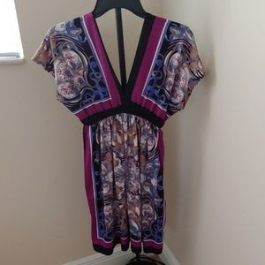 Purple printed dress